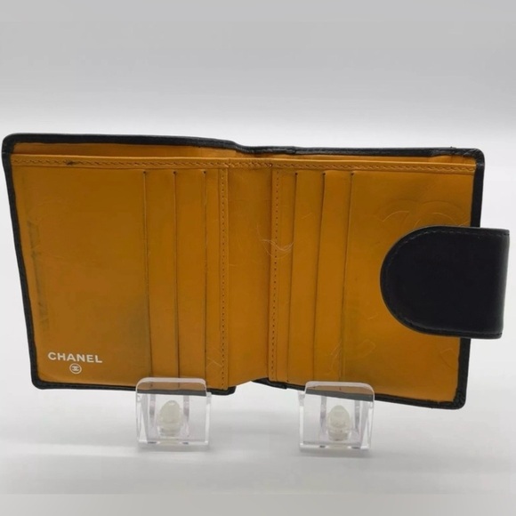 Chanel Quilted Leather Cambon Wallet Black/Yellow - Picture 3 of 15